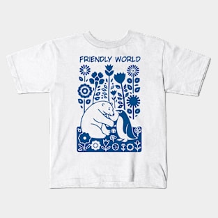 Friendly world Kids T-Shirt